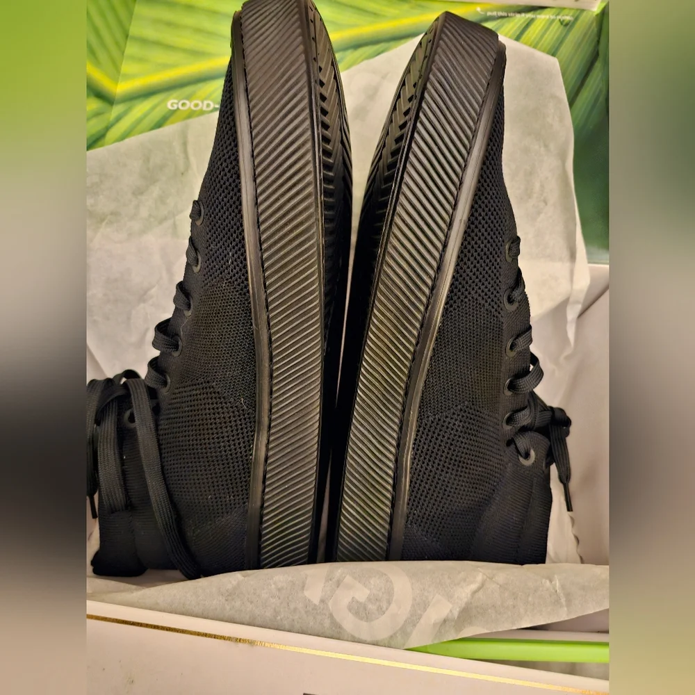 NIB CARIUMA IBI HIGH TOP ALL BLACK KNIT SNEAKER 12 MEN 13.5 WOMENS - Picture 10 of 12